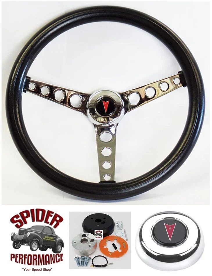 1969-1989 Pontiac steering wheel 14 1/2" CLASSIC CHROME - Image 1 of 4