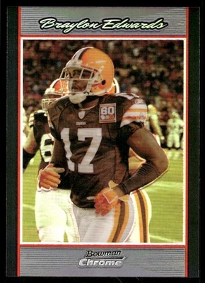 Bowman Chrome 2007 - refractor Braylon Edwards #BC142 Foto 1 de 2
