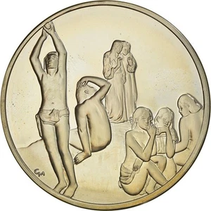 [#842835] Frankreich, Medaille, French Fifth Republic, D'où Venons-nous?Que - Picture 1 of 2