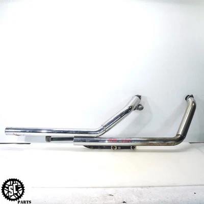 1999 HARLEY SOFTAIL FATBOY FULL EXHAUST HEADER MUFFLER DRAG PIPE - Image 1 of 4