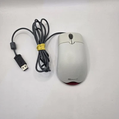 Microsoft Wheel Mouse Optical 1.1A White USB and PS2 Tested X802382 *READ* - Image 1 of 4