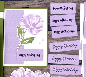 Stampin Up Card Kit Happy Birthday + Mother's Day Handmade Art Gallery ~ 4 Cards - Picture 1 of 5