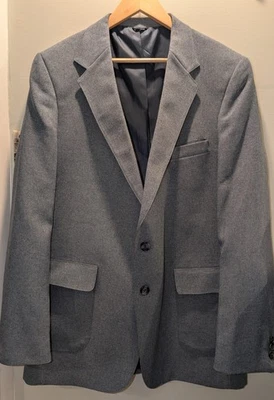 Vintage LEVI’S 70s Action Suit Jacket 44L Men’s Coat Blue Gray Classic Timeless - Image 1 of 4