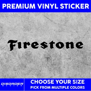 FIRESTONE TIRES [VINYL STICKER]-for Car/Truck WINDOW-LAPTOP-FOLDER-U PCK CLR/SZE - Picture 1 of 6
