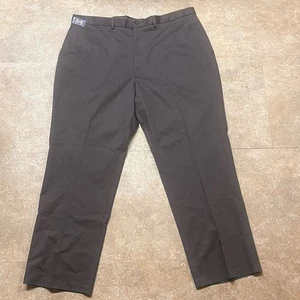 Pantalone Haggar vestibilità classica senza ferro grigio kaki taglia 44 x 32 elasticizzato piatto davanti NUOVO - Foto 1 di 6