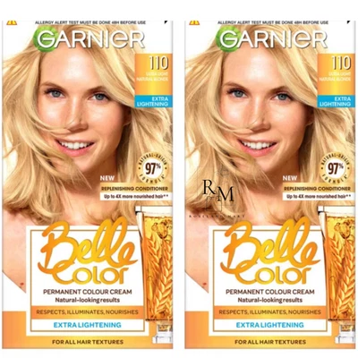 2 x Garnier Belle Color 110 Ultra Light Natural Blonde Permanent Hair Dye