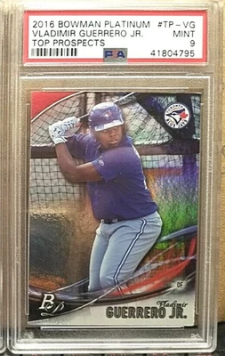 2016 BOWMAN ПЛАТИНОВЫЙ ТОП ПЕРСПЕКТИВА #TP-VG VLAD GUERRERO PSA MNT 9 1 CRD БЕСПЛАТНАЯ ДОСТАВКА - Изображение 1 из 2
