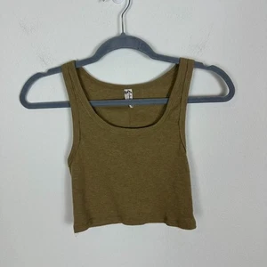 Canotta Intimately Free People verde cropped S racerback girocollo estiva casual - Foto 1 di 7