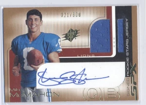 2001 SPx # 112a Mike McMahon RC On Card Auto Patch /900  RPA QB Lions - Picture 1 of 2