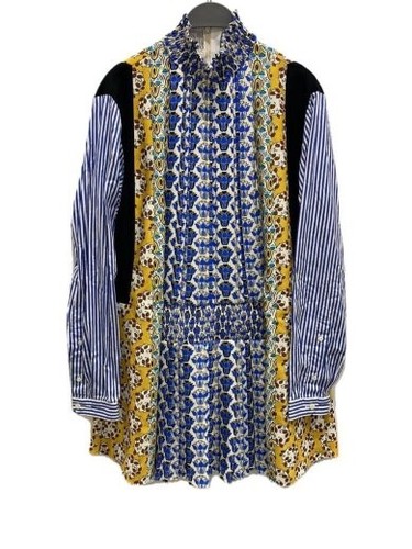 PRADA L Vestito a maniche lunghe 40 Poliestere Multicolore Modello All Over P39S5R