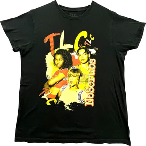 TLC No Scrubs T Shirt Mens Large Black Graphic Rap Hip Hop Tee Band Short Sleeve - Picture 1 of 9