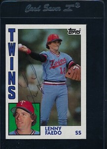 1984 Topps #84 Lenny Faedo Twins Signed Auto *41177