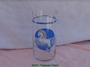 Tienshan Blue Fantasy Unicorn Glassware 16 oz Tumbler ** MINT ** - Picture 1 of 6