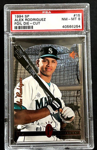 Alex Rodriguez 1994 SP Foil Die Cut Rookie RC #15 Mariners PSA 8 NM-MT 40566254