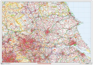 Yorkshire Postleitzahlen Sektoren, Karte von Yorkshire Postleitzahlen - Bild 1 von 7