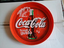 Vassoio Vintage in Plastica Robusta Porta Bibite Bevande Pubblicitario Coca Cola