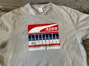 Puma x Ader Error Mens Short Sleeve Tee Casual Gray T-Shirt Fantastic Mistake - Picture 1 of 7