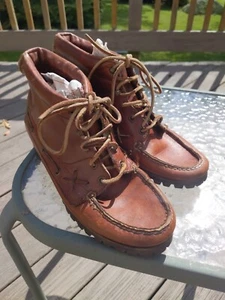 RALPH LAUREN VINTAGE WOMENS HIKING BOOTS SIZE 10B BENCH MADE IN MAINE USA VIBRAM - Picture 1 of 19