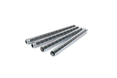 12" Extension Pole, 7/8" pole diameter 1.0 mm thickness, Chrome Color, 4-PACK - Image 1 of 2