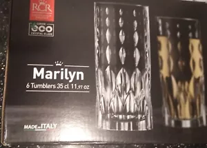 RCR Set of 6 Crystal Tumblers - Picture 1 of 1