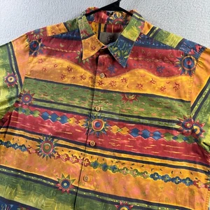 The Territory Ahead Shirt Mens Large Southwestern Aztec Button Up Vintage - Picture 1 of 9