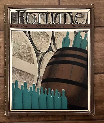 November 1934 Fortune Magazine Vintage Illustrated Rockwell Kent Vol. 10 #5 - Image 1 of 4