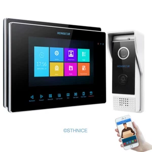 Campana de transferencia de llamadas HOMSECUR 7" WIFI puerta de video teléfono intercomunicador timbre de transferencia de llamadas - Imagen 1 de 11