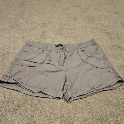 COLECCIÓN DALIA Pantalones Cortos Mujer Taupe Calce Moderno Mezcla Algodón Puños-Talla 12 Foto 1 de 4