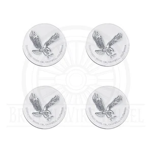 Zenith Eagle Chrome & White Metal Wheel Chip Emblems | 2.25" | Set or Single - Picture 1 of 21