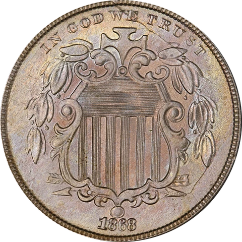 1868 Shield Nickel - Whizzed Great Deals From The Executive Coin Company Cover