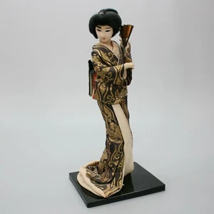 15 Zoll Vintage 1967 Geisha Mädchen asiatische Frau Fan Hina japanische traditionelle Puppe - Bild 1 von 10