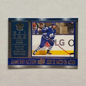 2016-17 Upper Deck Tim Hortons Game Day Action Nazem Kadri #GDA-12 Maple Leafs - Picture 1 of 2