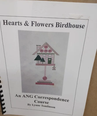 Hearts and Flowers Birdhouse Embroidery Pattern by Lynne Tomlinson - Image 1 of 4