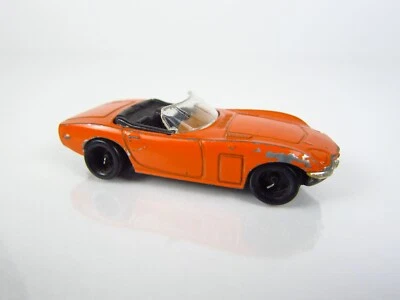 Vintage Playart Toyota 2000GT Convertible Orange 1/64 Scale Black Interior - Image 1 of 4