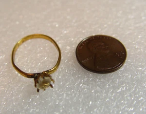 antique 40's ''diamond" Ring- TRUE Dime Store gift from BOY next door/I WAS 6. - Picture 1 of 10