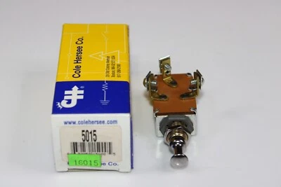 Interruptor de empuje NOS 5015 Cole Hersee nuevo stock antiguo Foto 1 de 4