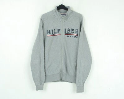 TOMMY HILFIGER S Suéter Cardigan Casual Vintage Con Cremallera De Algodón - Imagen 1 de 4
