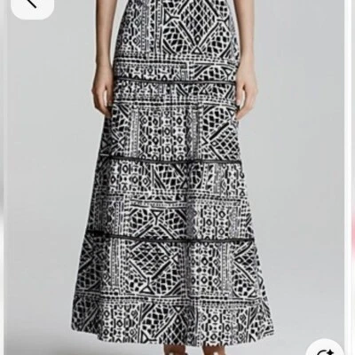 Maxi falda tribal de algodón con capas Trina Turk 4 Foto 1 de 4