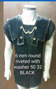 Round Riveted 6 mm Chain mail Lorica Hamata Chainmail Armour - Imagen 1 de 1