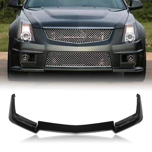 Divisor de labios de parachoques delantero negro brillante para Cadillac CTS 2009 10-2015 todos los modelos ZO - Imagen 1 de 7