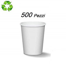 ???? 500 BICCHIERI DI CARTA 180 ML BIANCO ASPORTO CAPPUCCINO CAFFÈ ????