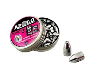 Spitzkopf DIABOLOS 5,5mm .22 APOLO 100 Stück Dose für Luftgewehr Destroyer