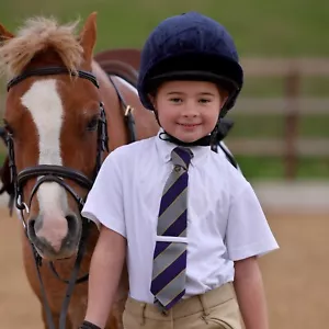Shires Aubrion Children's Short Sleeved Show/Tie Shirt in White or Yellow - Picture 1 of 7