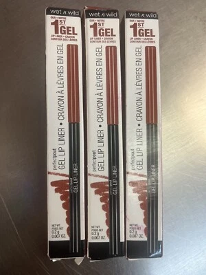 Wet n Wild PerfectPout Gel Lip Liner, Bare To Comment 651B, 0.008 oz 3 Pack NEW - Image 1 of 2