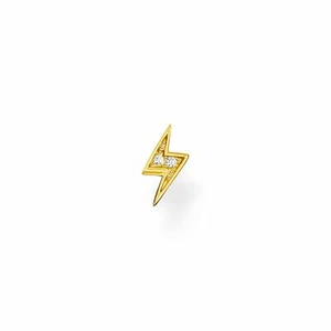 THOMAS SABO Einzel Ohrstecker Blitz Silber vergoldet weiße Steine H2217-414-14 - Bild 1 von 4