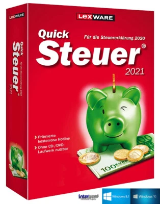 Lexware QuickSteuer 2021 Vollversion (Steuerjahr 2020) + Handbuch Download NEU - Bild 1 von 2