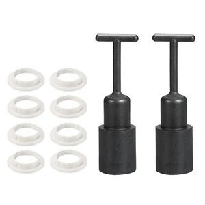 Pack of 10 E14 Socket Ring Removal Tool T Type with Lamp Shade Socket Ring White - Picture 1 of 6