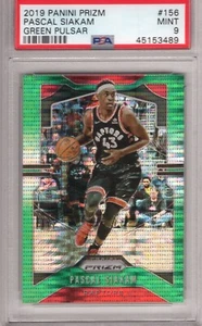 2019-20 Panini Prizm Green Pulsar Prizm #156 Pascal Siakam 7/25 PSA 9 - Picture 1 of 2
