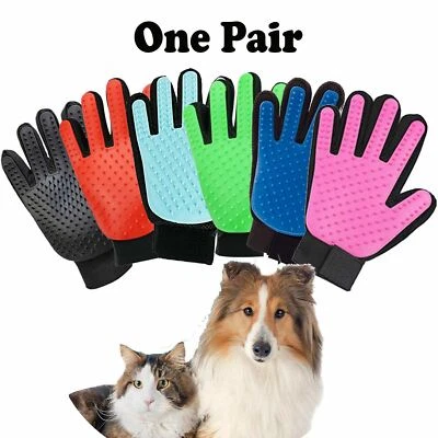 VENICARE 1 Pair Pet Dog Cat Hair Remover Mitt Massage Brush Deshedding Grooming Gloves