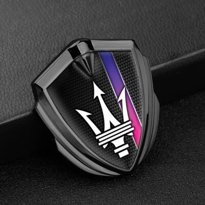 Emblema Maserati | Logotipo insignia lateral | Calcomanía guardabarros de metal de primera calidad Foto 1 de 4